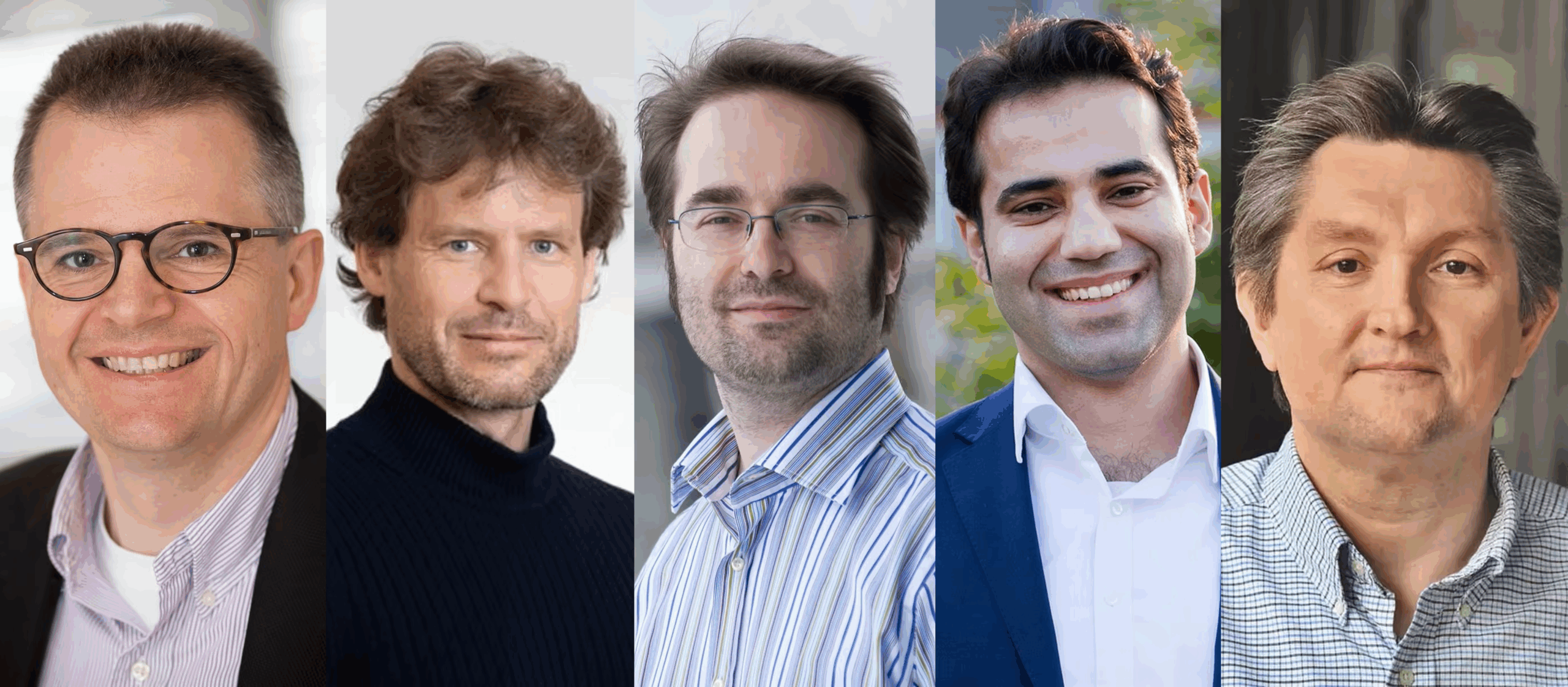 From left to right: Harald Giessen, Wolfram Pernice, Martin Plenio, Michael Saliba and Klaus Kern.